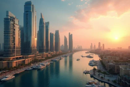 Vue panoramique de Dubaï avec ses gratte-ciels modernes et vibrants