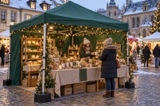 Marchés de Noël 2026 : bien équiper son stand pour exposer en plein air