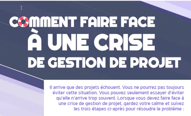 Infographie : Comment faire face à une crise de gestion de projet