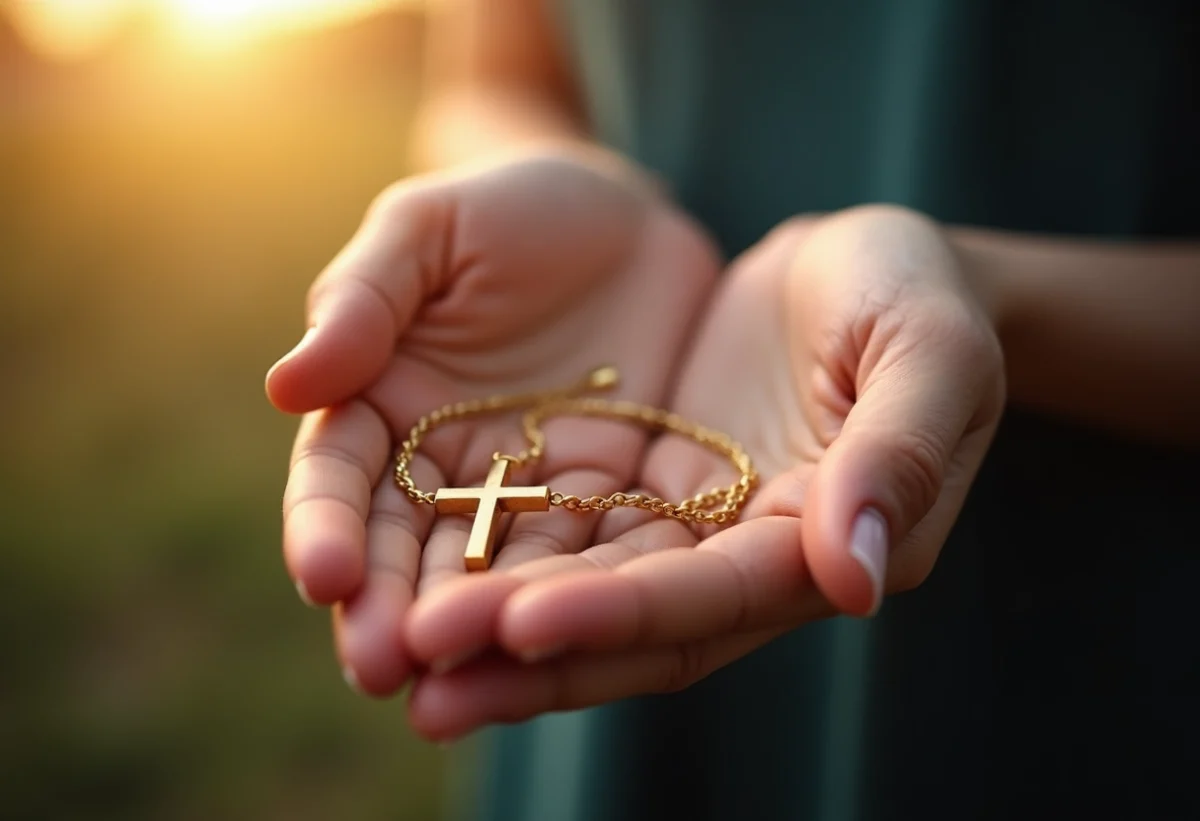 bracelet croix symbolique