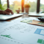 Bureau professionnel avec documents fiscaux et euros