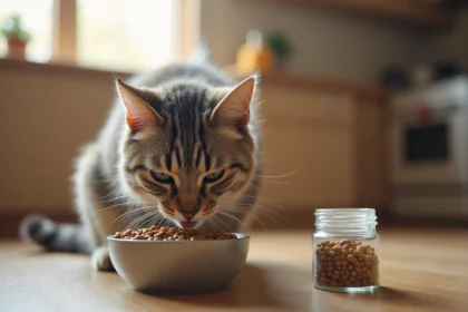 chat avec complement alimentaire