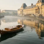 Croisière en bateau en bois sur la Garonne avec vue sur la Place de la Bourse à Bordeaux