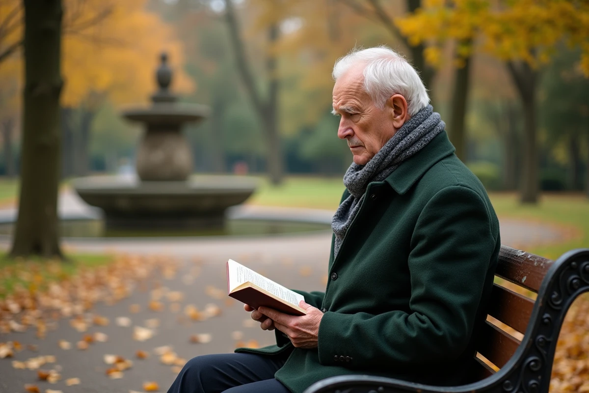 Homme âgé dans un parc d