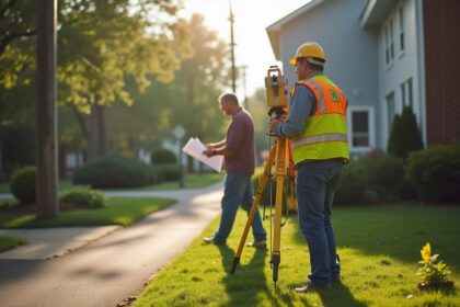 Représentation d'un plan cadastral illustrant des limites de propriété