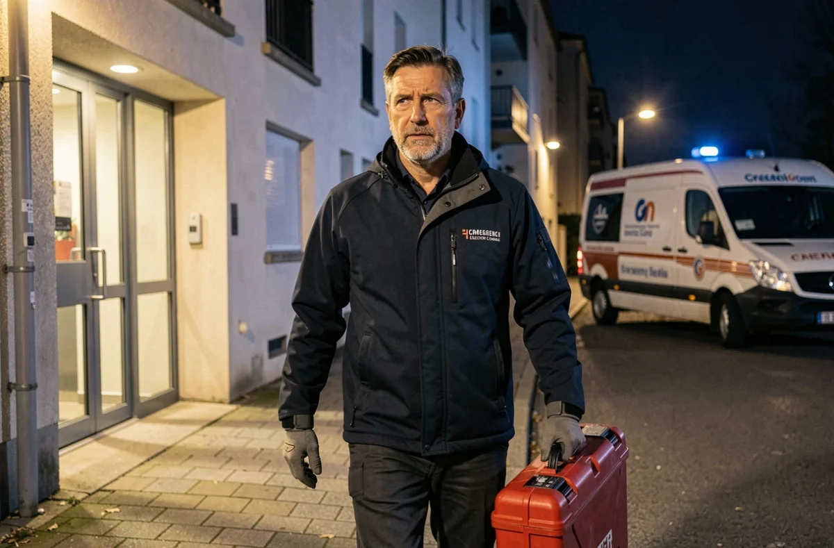 Électricien de MUSIC Créteil arrivant en urgence pour un dépannage électrique nocturne