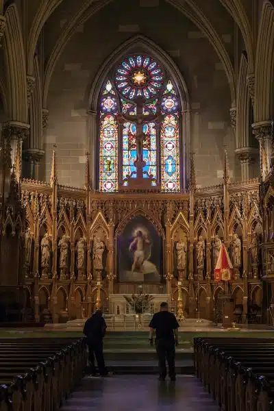 gold and white cathedral interior