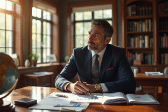 Personne élégante assise dans un bureau moderne luxe