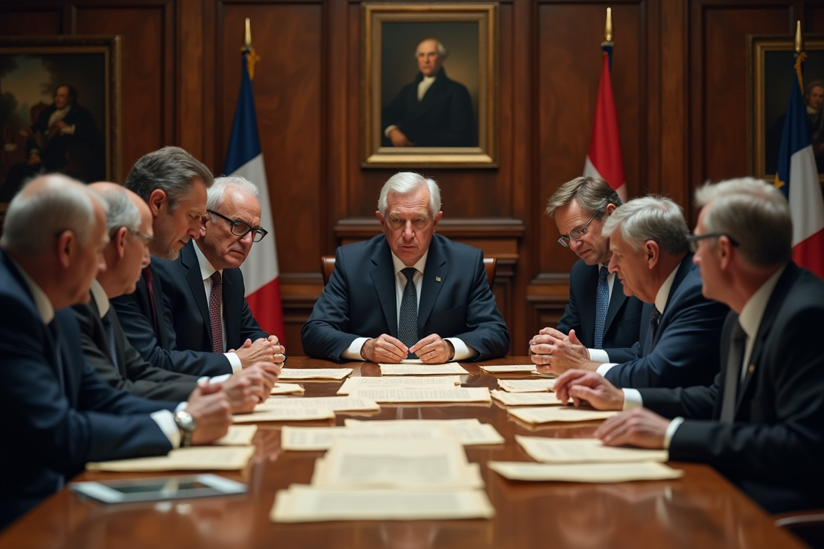 Groupe de professionnels examinant des obligations anciennes