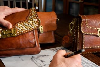 des sacs à main marron en cuir italien