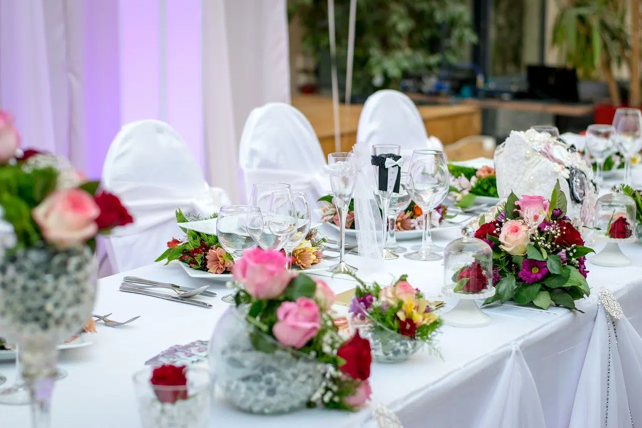 Table de réception de mariage