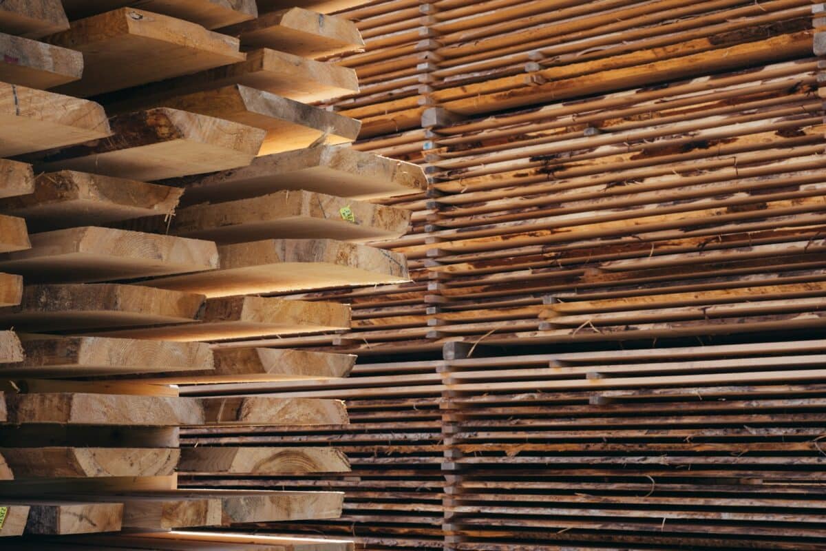 a pile of wood sitting next to each other